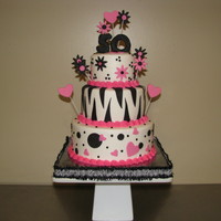 50Th Birthday This cake was for a 50th birthday. All buttercreme icing with fondant accents.