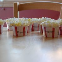 Popcorn Cupcakes This is a better picture of the popcorn cupcakes that I made for a movie night. They were a big hit :)