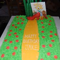 Wizard Of Oz Cake Chocolate cake, buttercream frosting and fondant accents