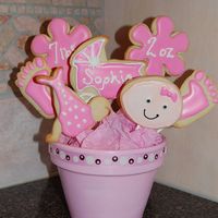 Cookie Pot This is cookie pot #2 for me...sugar cookies with royal icing.