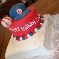 Cubs Baseball Cake This cake faught back from the beginning to the end! The MMF gave me such a headache, it was for my best friends little boy and he loved it...