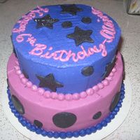 Purple, Pink And Black This cake was somewhat to go with a Hannah Montana themed party. THe mom did not know what she wanted!