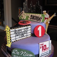 Nyc Themed Cake 50th Birthday cake. Covered in fondant with gumpaste accents. Thanks for looking!