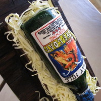 Wine Bottle In Crate Cake This was a bridal shower cake; the bride's favorite wine: Bully Hill's "Love my Goat". (It's a popular New York...
