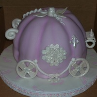 Cinderella Round cakes carved and covered in fondant