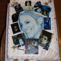 Michael Jackson This cake was made for a birthday. They really loved Michael. You cannot see the glove very good. It was made out of fondant and covered...