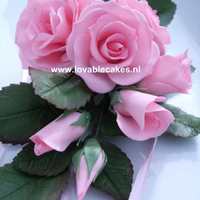 Pink Roses Made during a workshop from Madhuri