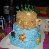 Beach Birthday Cake 