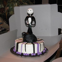 Molly's Birthday My sister's birthday cake. First attempt at making figures out of gumpaste. After I made Jack Skellington I found out that a large...