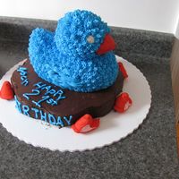 Giant Duckie birthday cake for my 21-year old b-i-l, it's what he asked for!