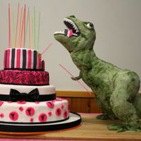 Sweet 16 Dinosaur Cake This is Ashley's sweet 16 cake. If you know ash, she's not a prissy 16 year old princess - she is Ash, and she loves dinosaurs....