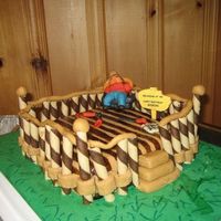 Backyard Deck This cake was made for a friends 40th birthday, as he is passionate about building decks, hence he is relaxing at 40! with the tools...