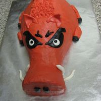 Arkansas Razorback This is for my father in law, he is a HUGE Razorback fan and alumni. This is my 3rd cake...so I know it needs some work. Thanks so much to...