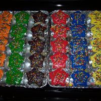 Classroom Birthday Cupcakes My son wanted something different than cupcakes, so I used the Reynolds aluminum star pans and made funfetti cakes and made them with...