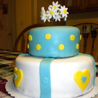 Charlotte's Birthday This was a cake for my new boyfriends mother! I had only 1 day to make it but she loved it! It was my first time doing daisy"s too!