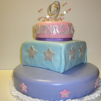 Denasia"s 9Th Bday Trying this again. I dont think I'll even do another square cake! This cake almost killed me!! Any comments appreciated.