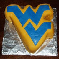 Wvu Cakes My dad played football for West Virginia, so I made this for Fathers Day. Chocolate WASC with chocolate/peanut butter pudding filling and...