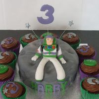 To Infinity.... Cake for my nephew who is a huge Buzz fan. I was really pleased with the sugarpaste figure of Buzz (esp the face!)