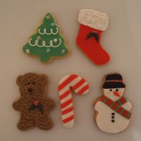 Xmas Cookies Some examples of cookies I made as gifts last Xmas. I've used the bears as baby shower cookies as well (minus the holly!).
