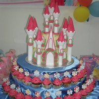 Princess Castle Cake And Cupcakes my lovely client wants exactly the same as the photo she found on the internet for her twin's birthday. i did some revisions on some...