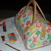 Lv Cake my second try on LV cake. don't have luster dust on my area so some details didn't look gold at all ;)