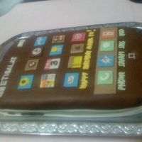 Iphone my hubby's going crazy about iphone so this is what i did for his birthday. i don't have black food color so i used dark brown...