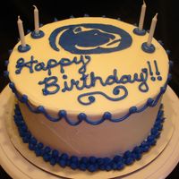 Penn State Birthday Cake Fondant Penn State emblem! :)