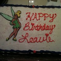 Tinkerbell Cake My neice 2nd b-day cake Tinkerbell was a color flow transfer