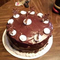 0609092009.jpg triple chocolate cake with ganache frosting