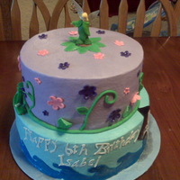 Tinkerbell And Peter Pan WASC chocolate cake with cheesecake and caramel filling. i only had the tinkerbell toy, the peter pan was added later. TFL