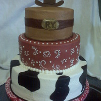 Giddy Up Birthday! cake for my little boy for his 2nd birthday!bottom tier is tropical dream cake with ultimate pina colada filling (both recipes here on CC...