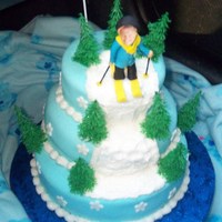 Boss Skiing Birthday Cake I made this birthday cake for my boss 2-7-10