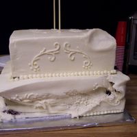 Ooops On the way to deliver this cake (4 hours early) a firetruck came across the intersection and we had to stop short, cake went flying. Live...