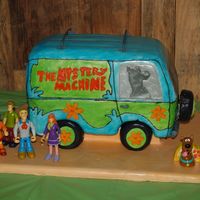 3-D Mystery Machine 3-D Scooby Doo and Mystery Machine cake. It even has working headlights and tail lights.