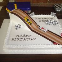 Birthday / Pinwood Derby Cake This is another picture of my son's Birthday / Pinewood Derby Cak