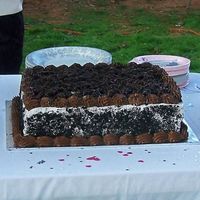 Grooms Cake designed by me for my hubby. made by a bakery. cookies & cream