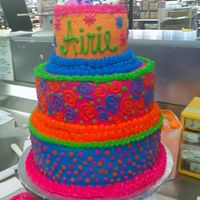 Neon Cake my 1st 3 tier