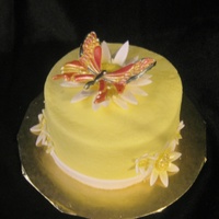 Yellow Butterfly Mini Cake Mini (4") cake.