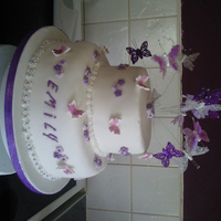 Butterflys And Flowers another variation of my flower and butterfly cakes, really enjoyed making this one,