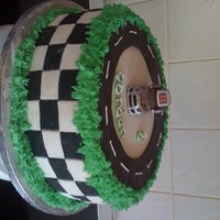 Mini Cooper Race Cake my sons birthday cake, thanks to MariaLovesCakes, for the insperation and allowing me to do a version of her cars cake, unfortunatly im a...