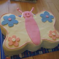 Butterfly Cake My cousin's daughter was turning 2 and her woobie is a butterfly shaped pillow. My cousin asked me to make a cake that looked just...