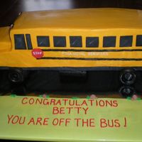 Retirement School Bus Cake 3 layers carved. thanks for looking
