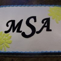 Initial Bridal Shower Cake 