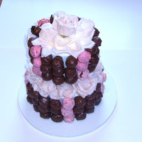 Cake Balls chocolate and strawberry cake balls with real roses