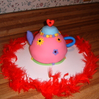 Teapot I made the cake to look like the invitations. This cake was alot harder than I thought it would be. Just seemed like nothing was working...
