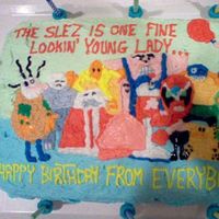 Homestar Runner & Friends I made this cake for a friend a few years ago when Homestarrunner.com was popular.