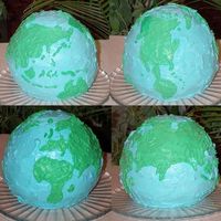 The Earth A globe birthday cake I made for my friend.