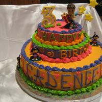 Dora And Diego Made this one for my 3 year old granddaughter all buttercream with a few fondant stars-TFL