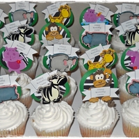 Safari Cupcakes I made the cupcake pics with 3D scrapbook stickers and scrapbook paper. I put them on lollipop sticks. My friend LOVED them! And her son...