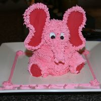 Miniature Pink Elephant Cake Miniature pink elephant, this was practice for the jumbo size! I would love tips or suggestions....constructive criticism! He/She looks a...